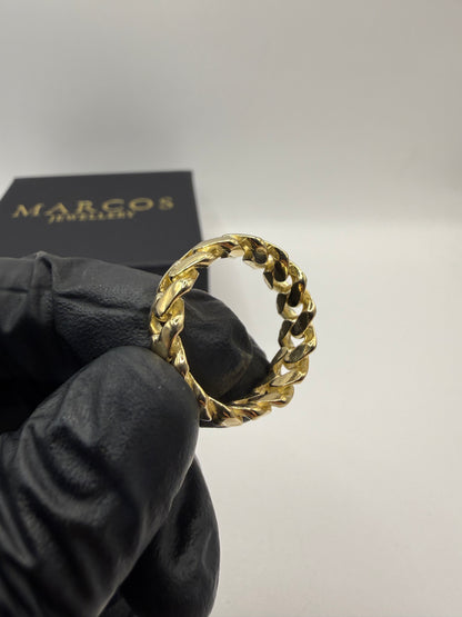 9ct Gold Cuban Ring Size V-W 9.8g