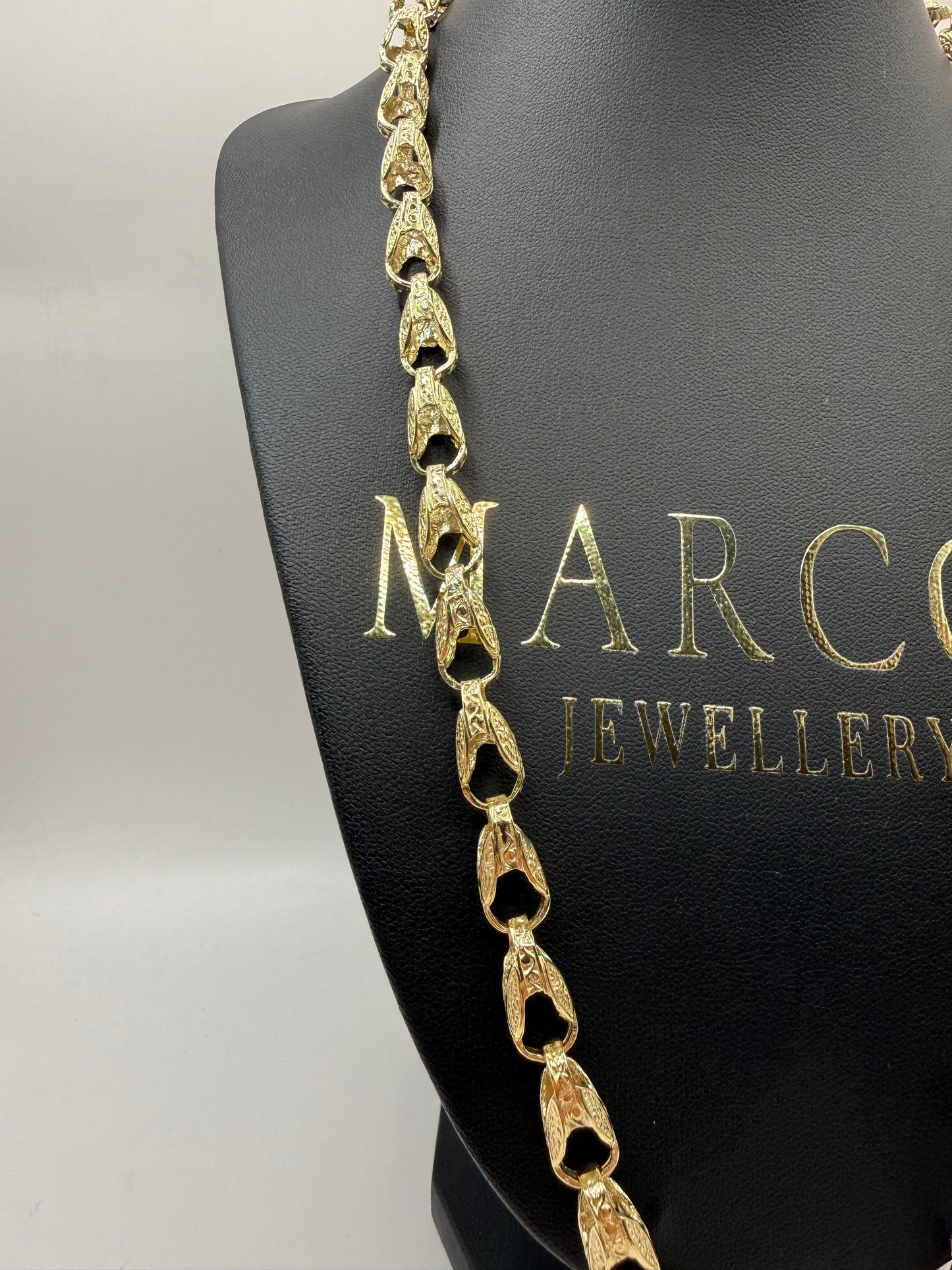 9ct Gold Tulip Chain 24" 8/9mm 56.71g