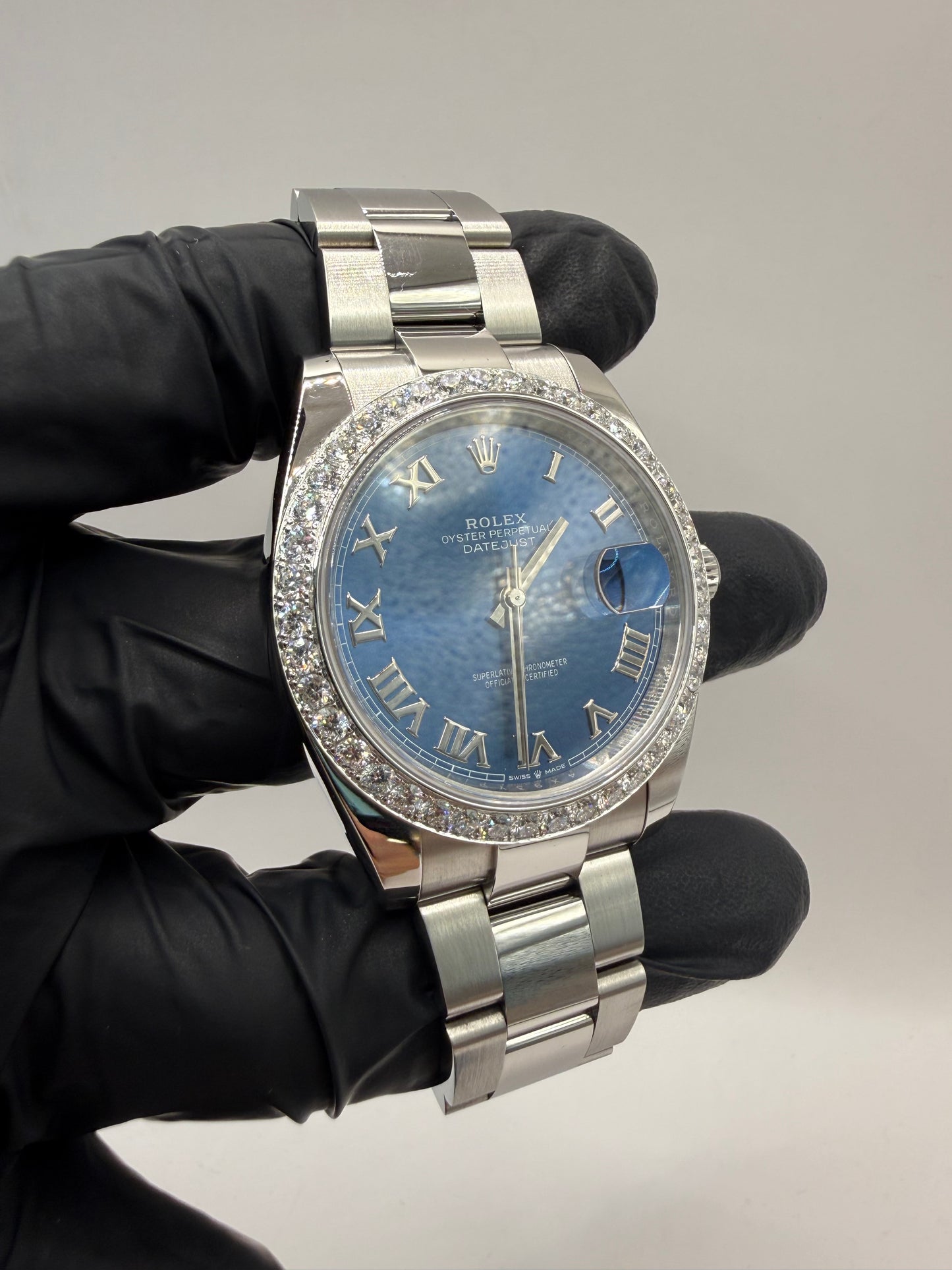 Rolex Datejust 41mm 126300 2022 Azzurro Blue Roman Numeral Dial