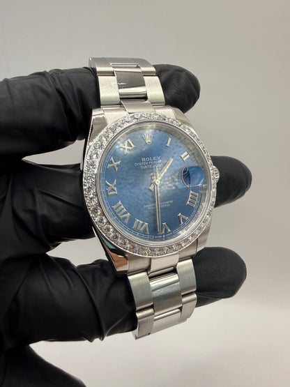 Rolex Datejust 41mm 126300 2022 Azzurro Blue Roman Numeral Dial