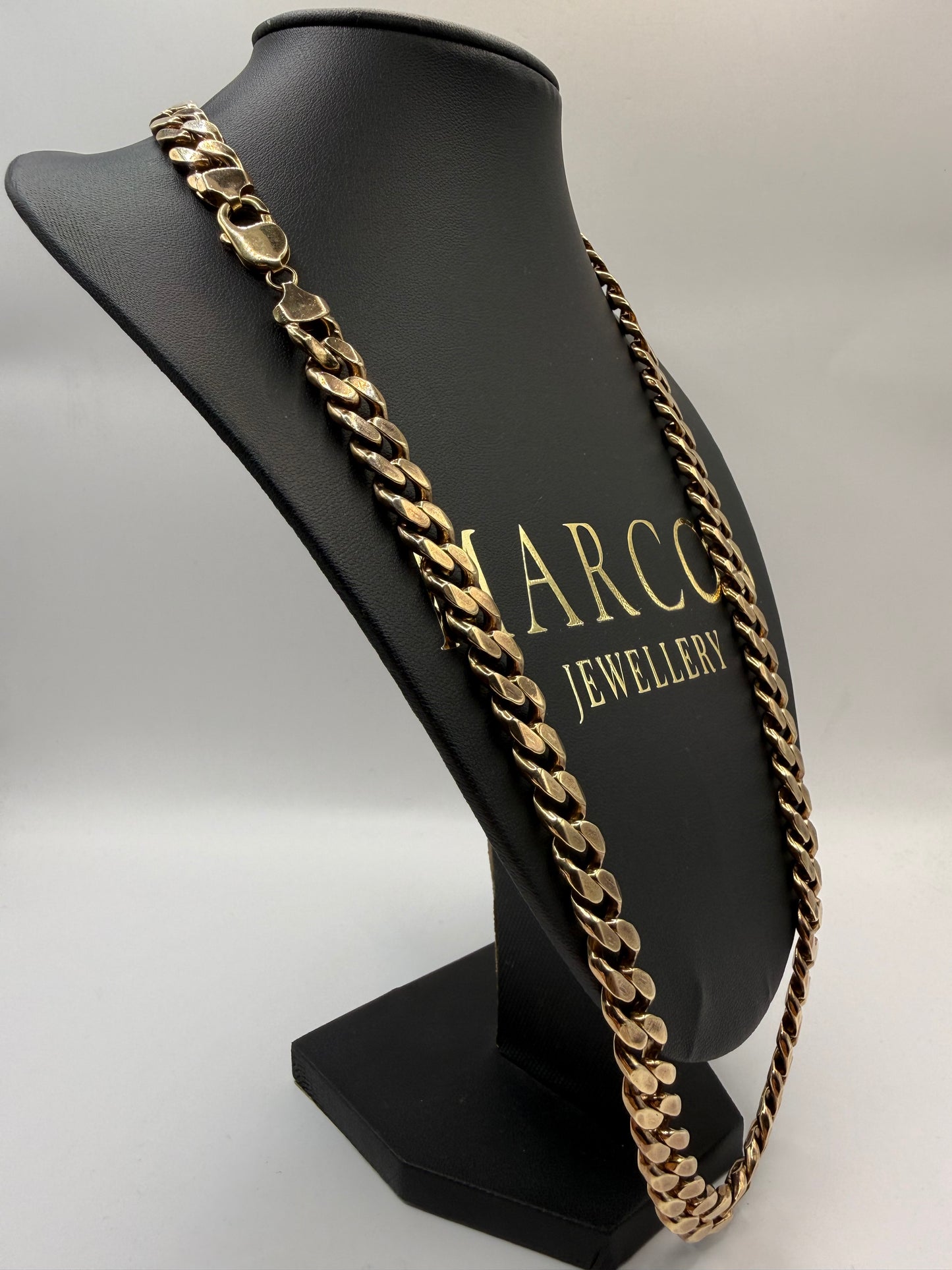 9ct Gold Curb Chain 26" 10mm 135.6g