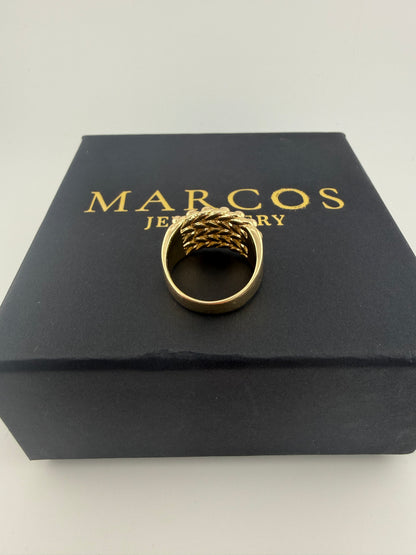 9ct Gold Keeper Ring Size T 14.1g