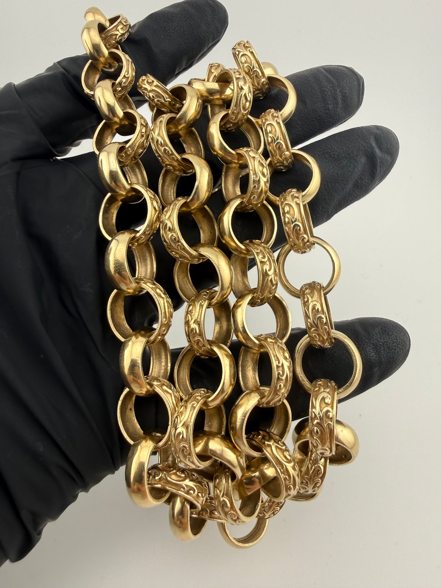 9ct Gold Belcher Chain 26.5" 14mm 81g