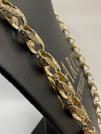 9ct Gold Tulip Chain 26" 8mm 62.8g
