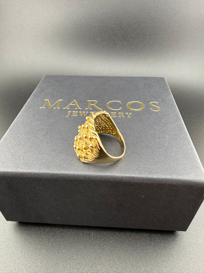 9ct Gold Keeper Ring Size S-T 9.66g