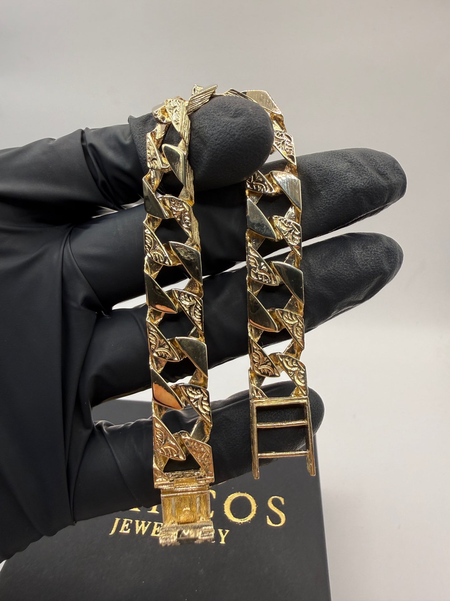 9ct Gold Chaps Bracelet 7.75" 12mm 26.93g (made to order)