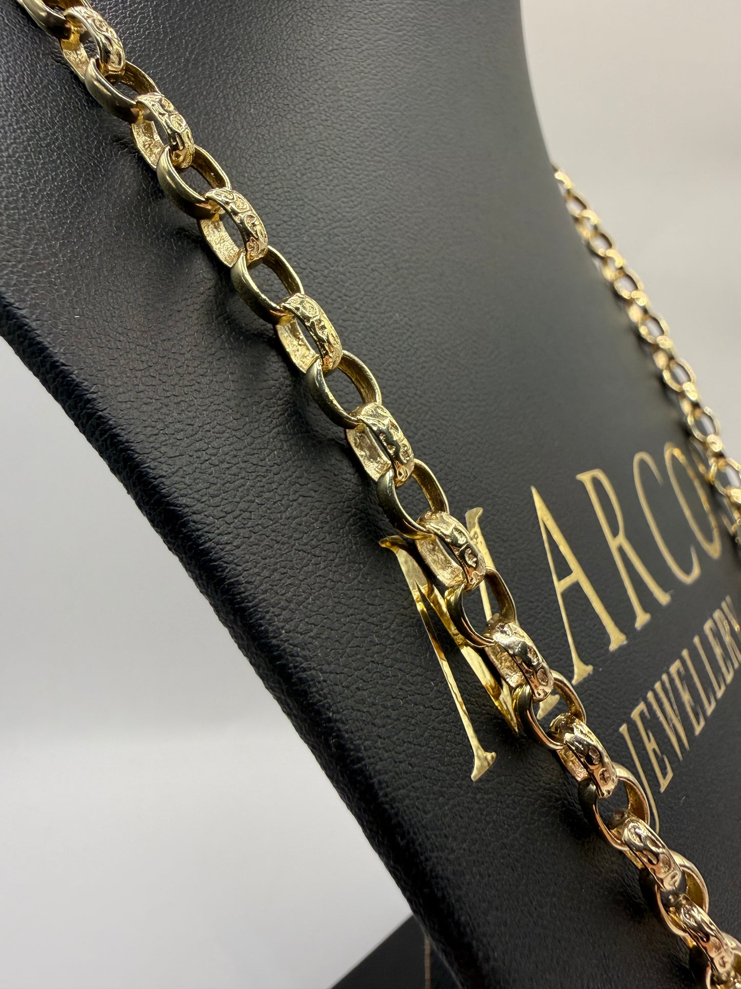 9ct Gold Belcher Chain 22.5" 6mm 30.6g