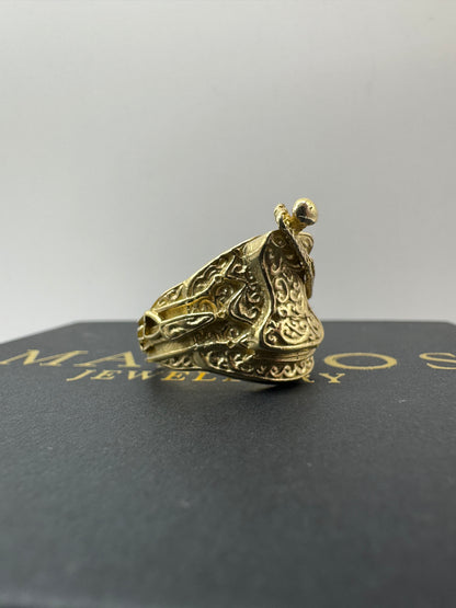 9ct Solid Gold Saddle Ring