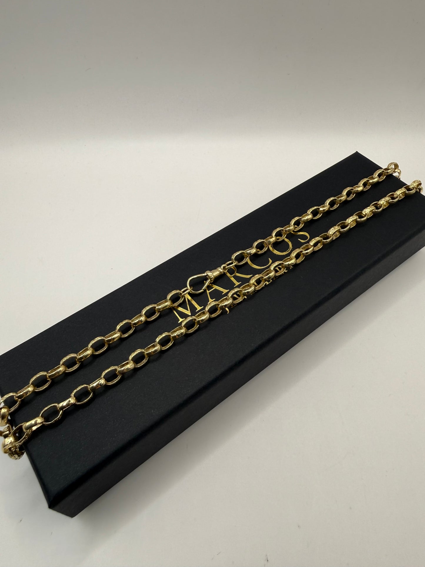 9ct Gold Oval Belcher Chain 20" 6mm 27g