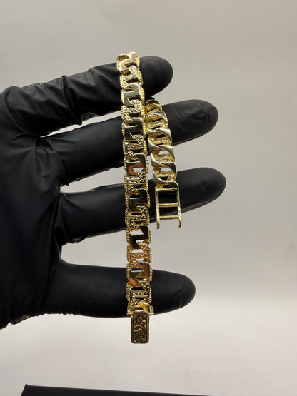 9ct Gold Mariner Link Bracelet 8.5" 10mm 28.61g