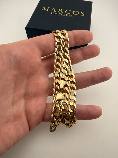9ct Gold Curb Chain 20" 8.5mm 51.1g