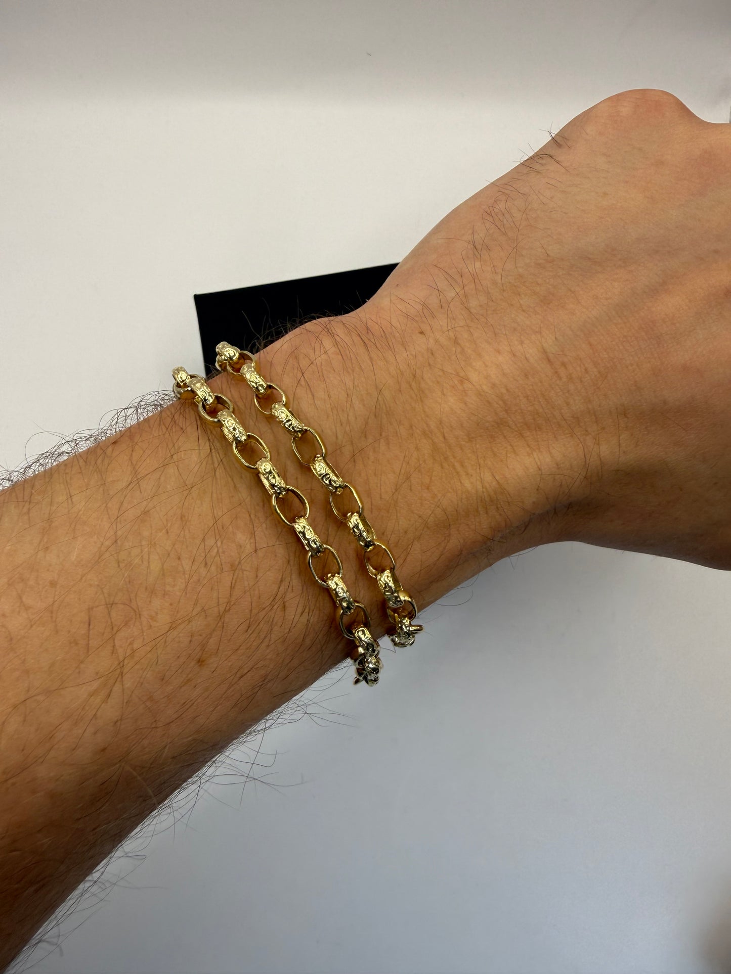 9ct Gold Baby Belcher Bracelet 5.4” 6mm 7.1g