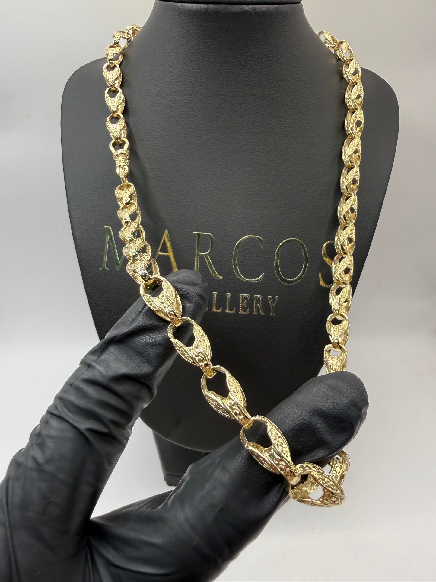 9ct Gold Tulip Chain 24" 8mm 58.1g