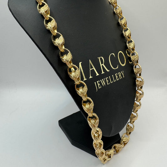 9ct Solid Gold Tulip Chain