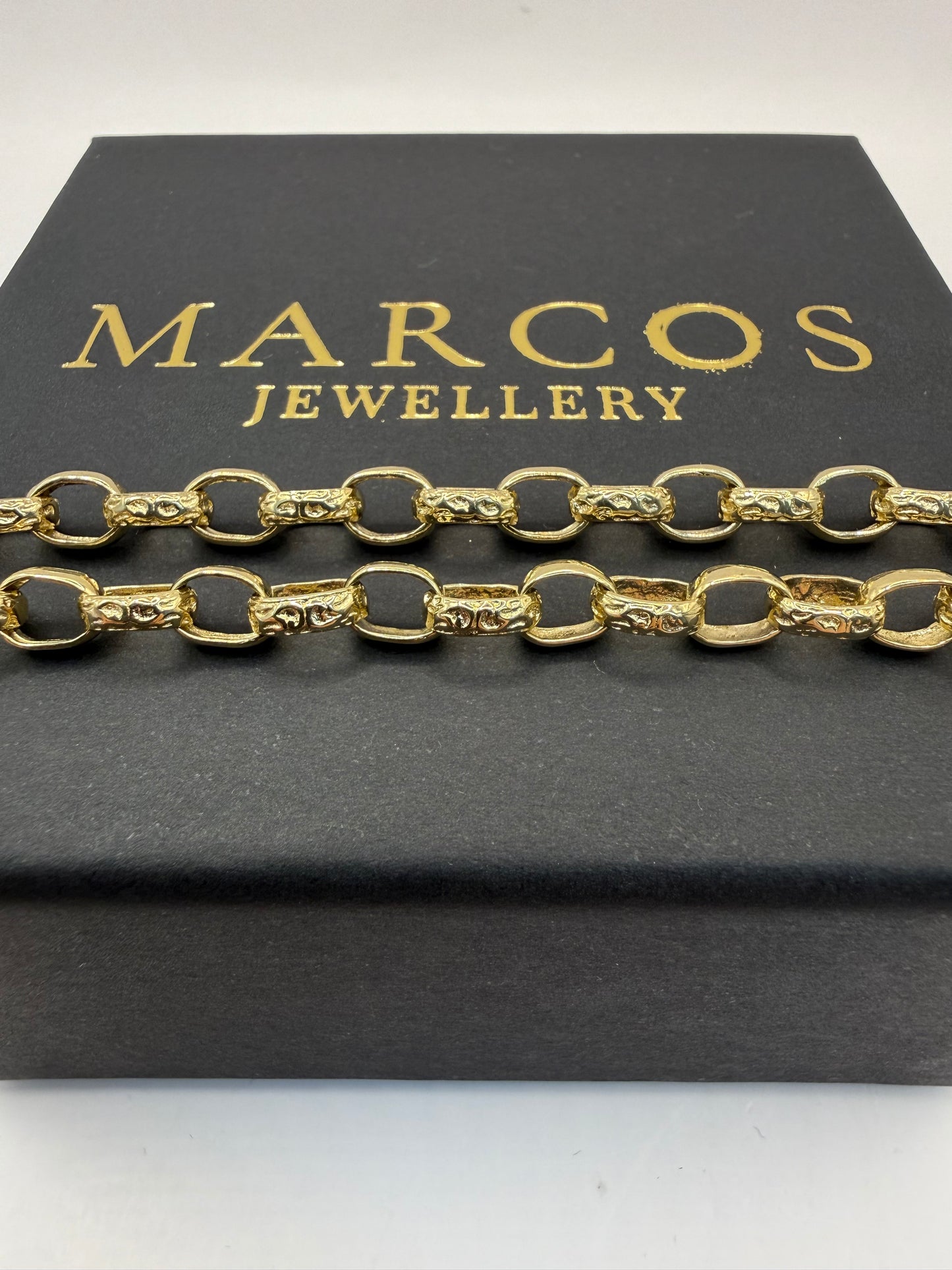 9ct Gold Baby Belcher Bracelet 5.4” 6mm 7.1g