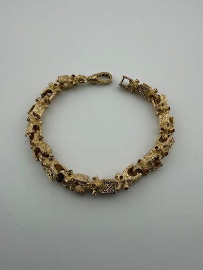 9ct Gold Lego Bracelet 7.95" 8mm