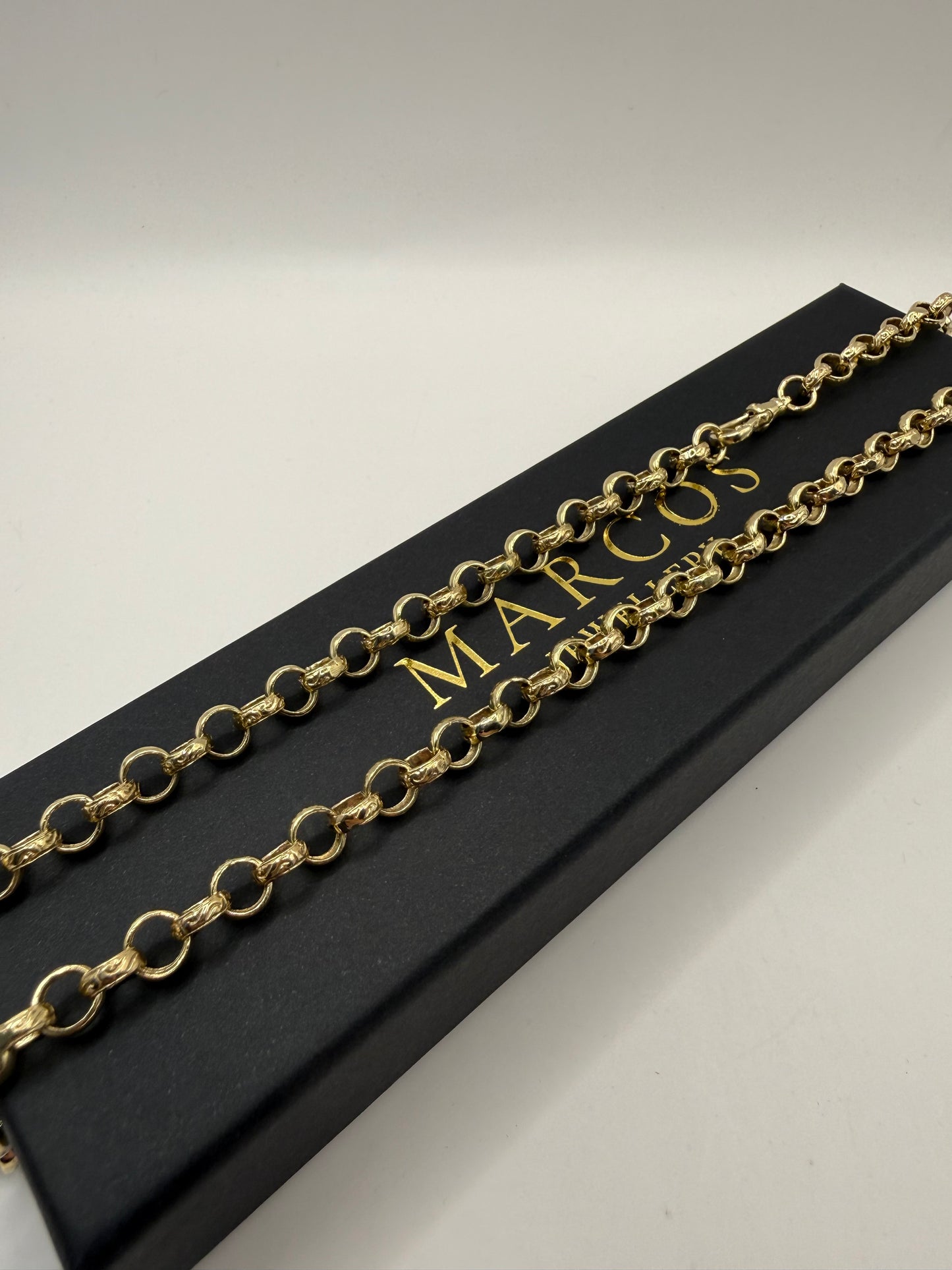 9ct Gold Belcher Chain 24.5" 7mm 42.4g