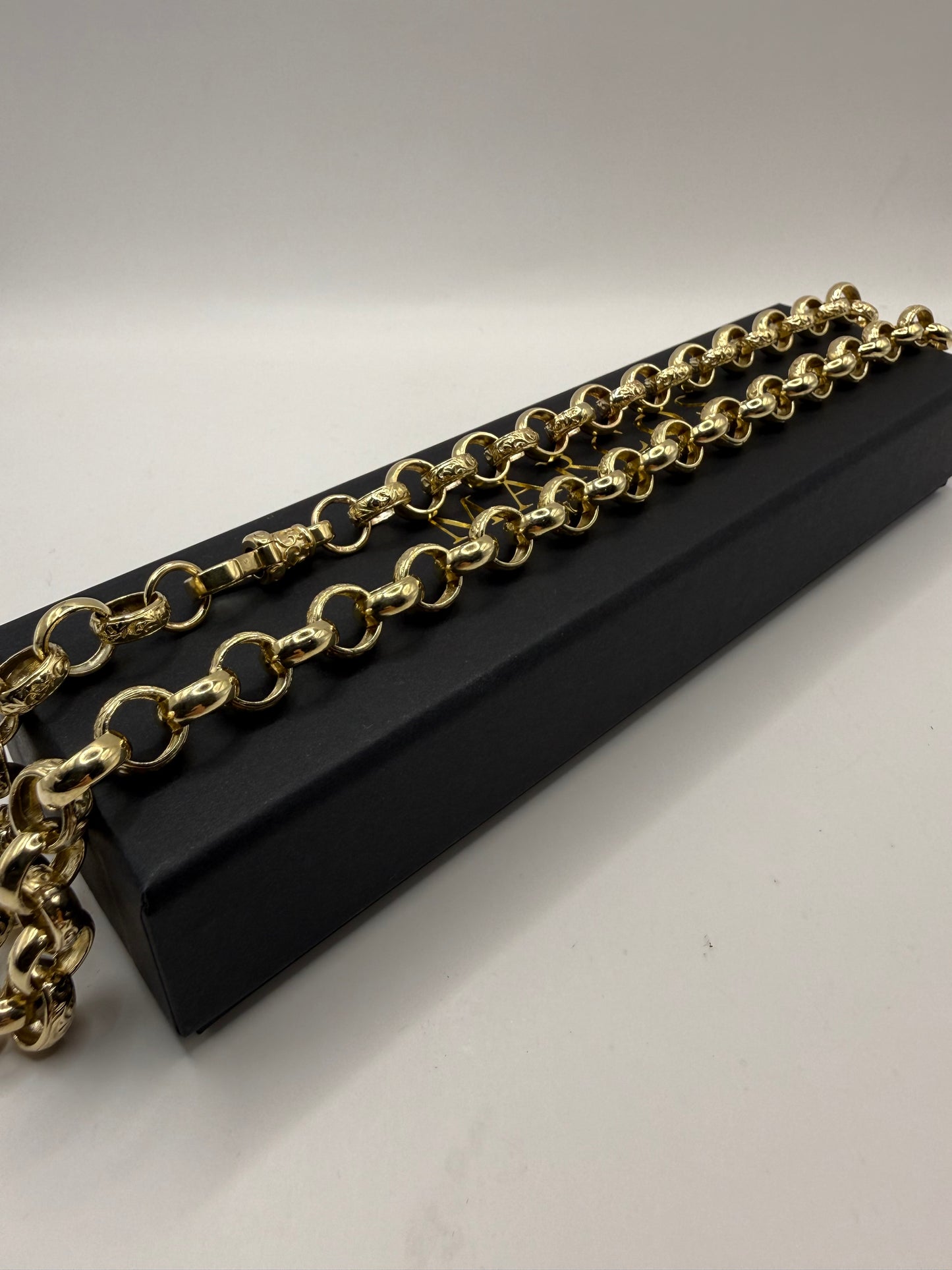 9ct Gold Belcher Chain 25" 11mm 78.4g