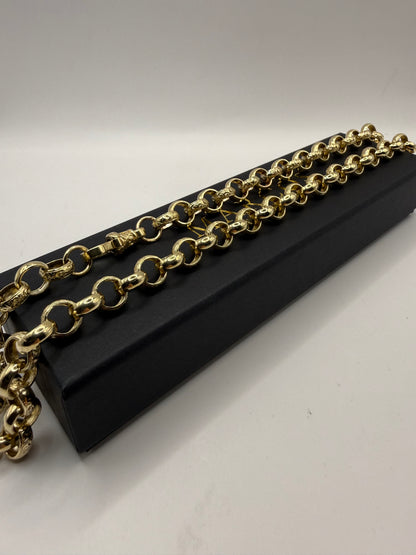 9ct Gold Belcher Chain 25" 11mm 78.4g
