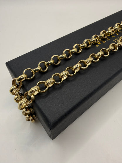 9ct Gold Belcher Chain 22.5" 7mm 38.5g