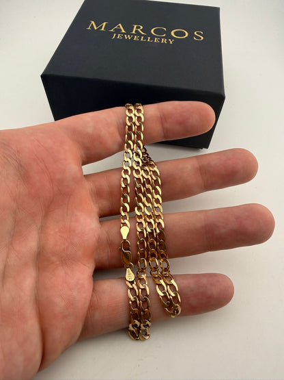 9ct Gold Curb Chain 20" 4.4mm 11.2g