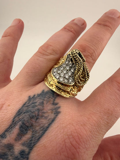 9ct Gold Saddle Ring Size X 25.8g