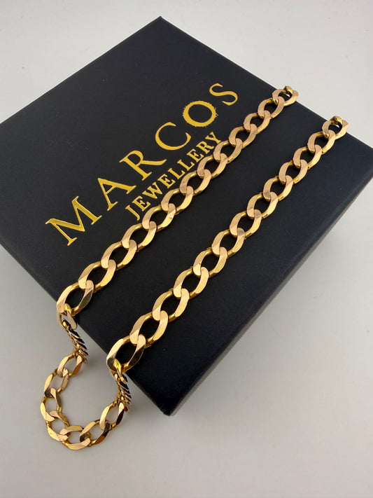 9ct Gold Curb Chain 20.5" 7mm 25g