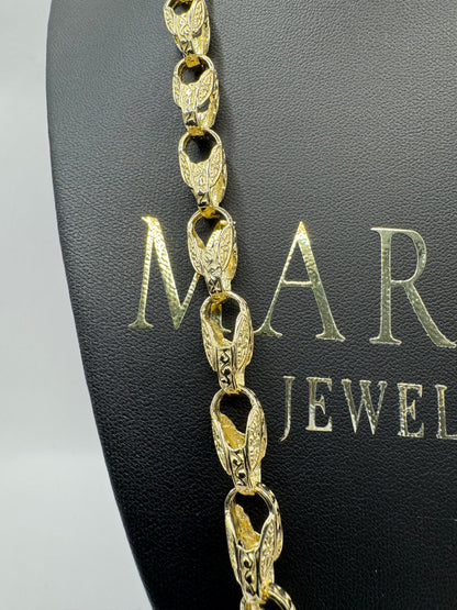 9ct Gold Tulip Chain 25” 8mm 56.31g