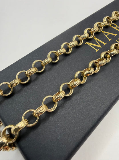 9ct Gold Belcher Chain 24.5" 7mm 42.4g