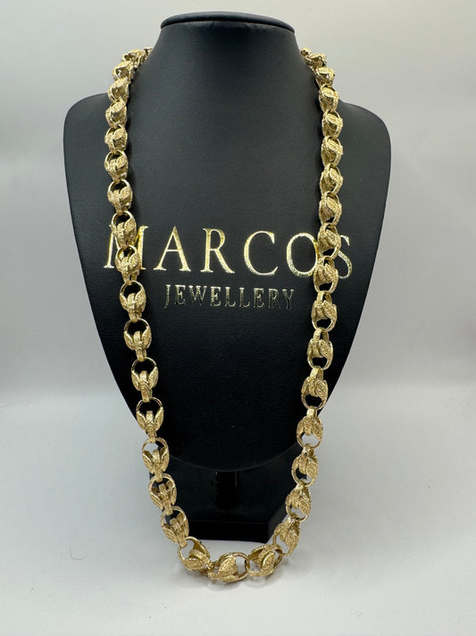 9ct Gold Tulip Chain 27.1" 11mm 94.14g