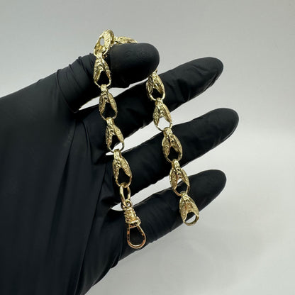 9ct Solid Gold Tulip Bracelet (thin style)