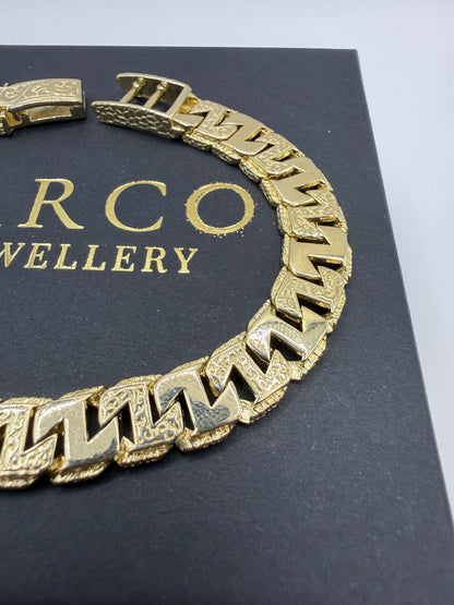 9ct Gold Mariner Link Bracelet 8.5" 10mm 28.61g