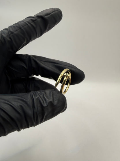 9ct Gold Baby Nail Ring Size K 4.4g