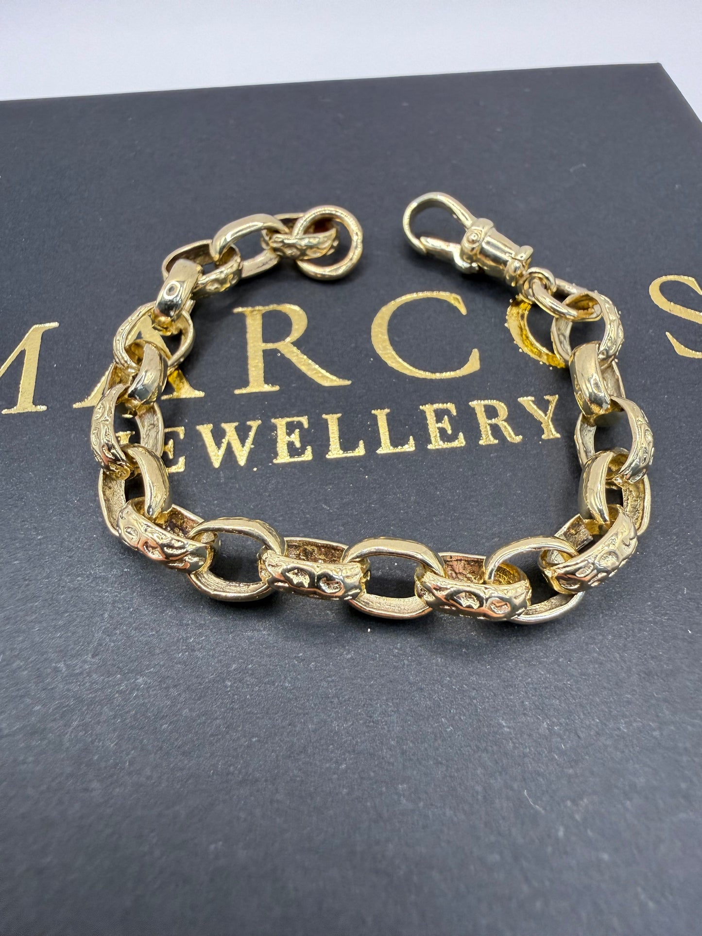 9ct Gold Baby Belcher Bracelet 5.4” 6mm 7.1g