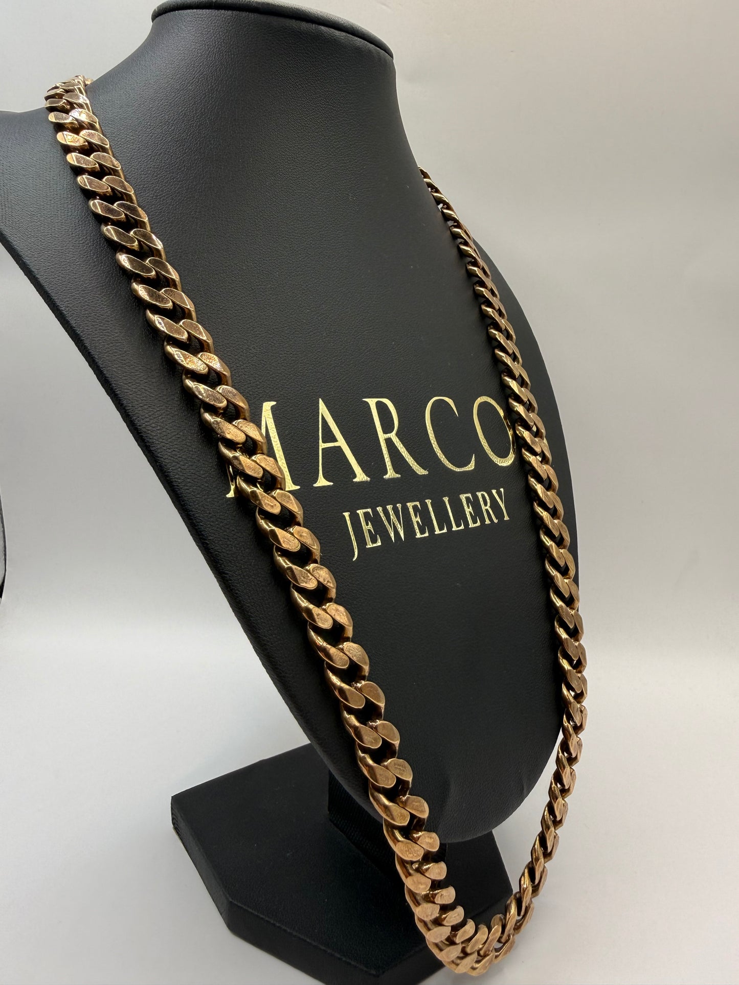 9ct Gold Curb Chain 26" 10mm 135.6g