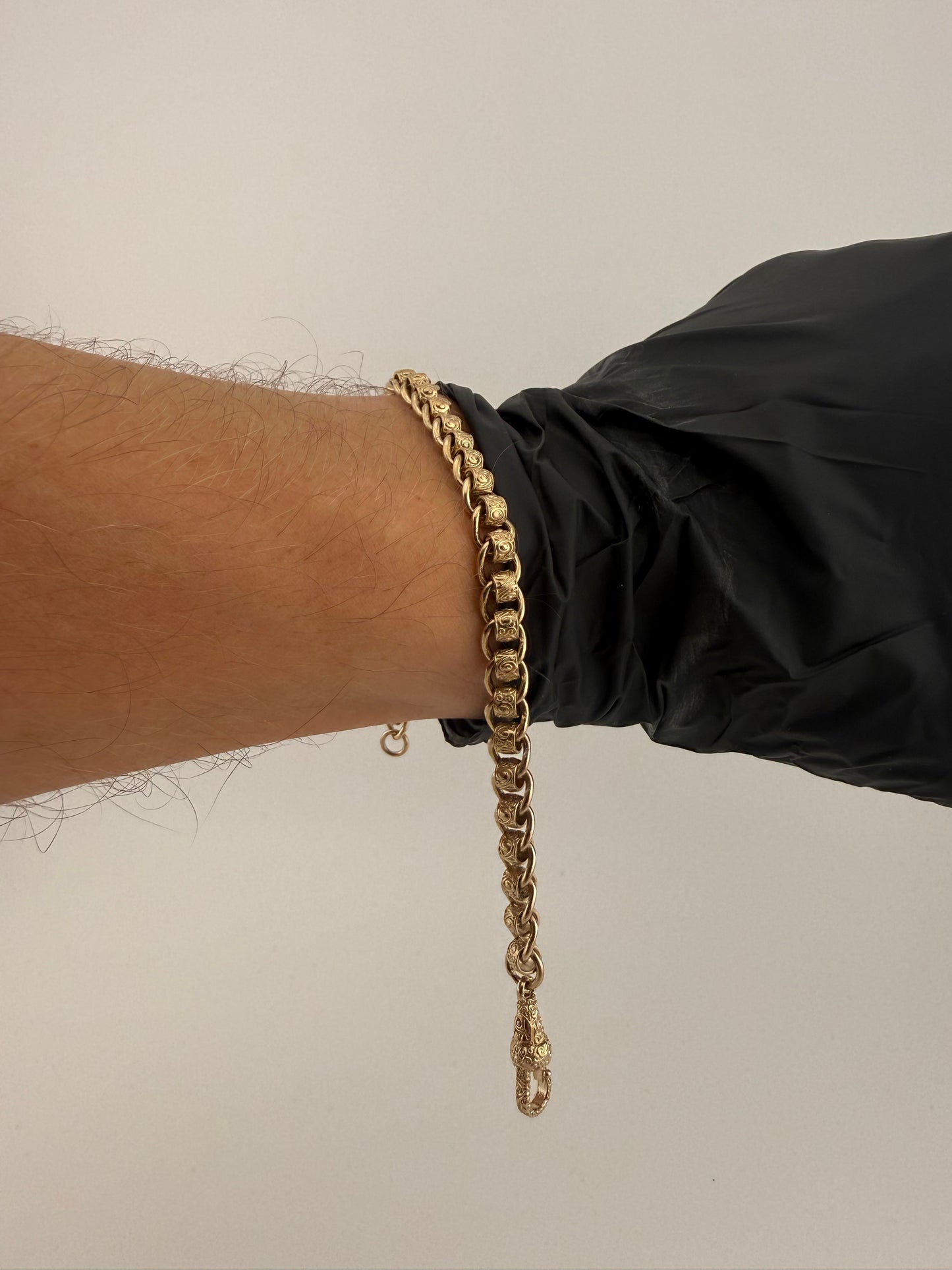 9ct Gold Roller Ball Bracelet 8.75" 7mm 20.7g