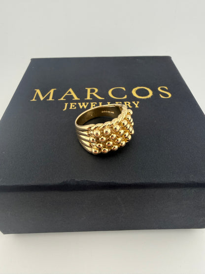 9ct Gold Keeper Ring Size T 14.1g