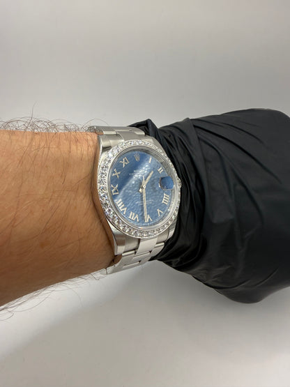 Rolex Datejust 41mm 126300 2022 Azzurro Blue Roman Numeral Dial