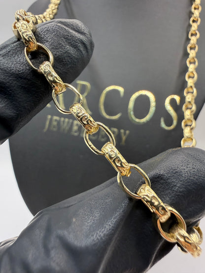 9ct Gold Belcher Chain 22.5" 6mm 30.6g