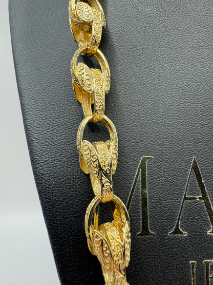 9ct Gold Tulip Chain 35” 10.5mm 96.5g