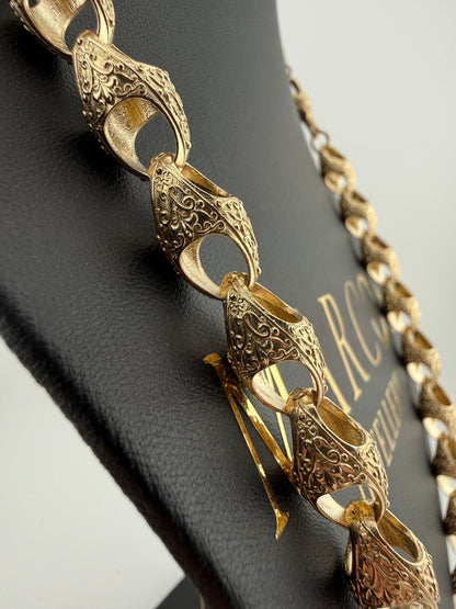 9ct Gold Acorn Chain 25.5" 11mm 87.85g