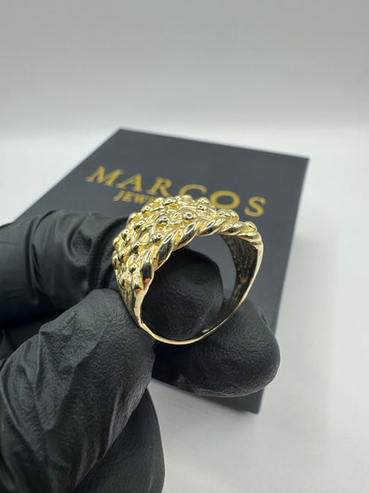 9ct Gold Keeper Ring Size S 11g