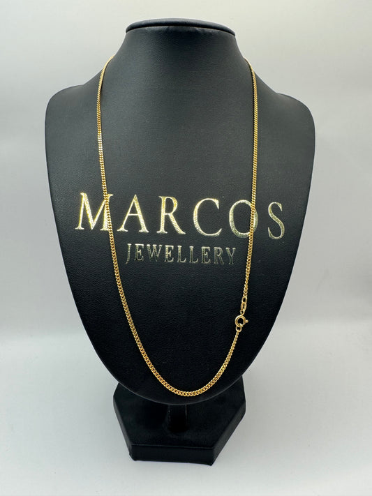 9ct Gold Micro Curb Chain 22" 2mm 7g
