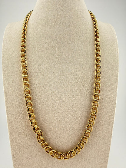 9ct Gold Roller Ball Chain 26" 8.5mm 91.4g approx