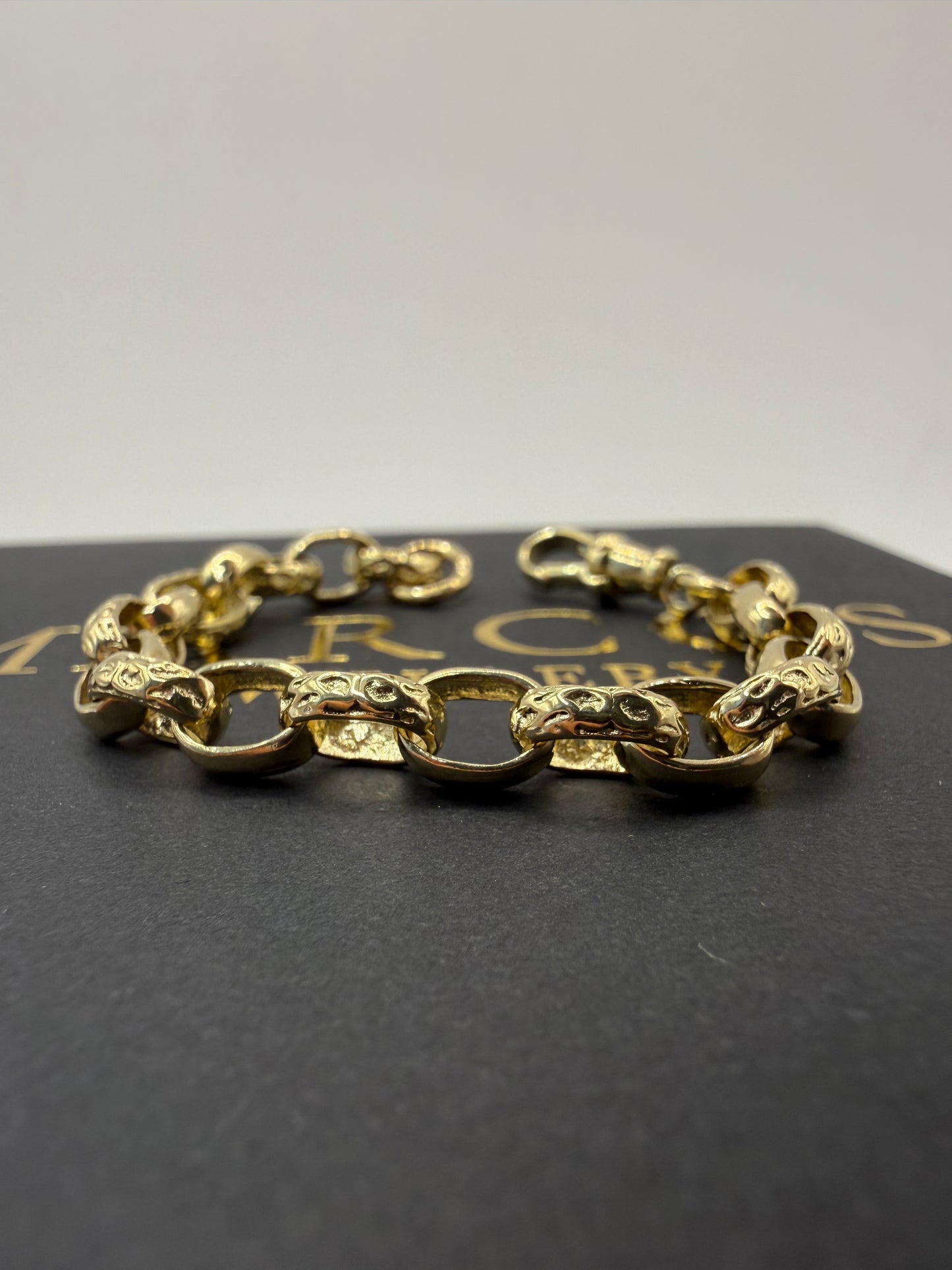 9ct Gold Baby Belcher Bracelet 5.4” 6mm 7.1g