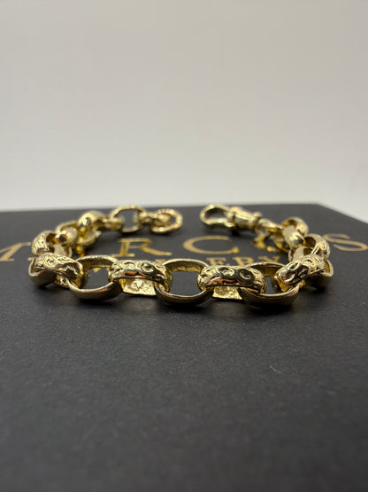 9ct Gold Baby Belcher Bracelet 5.4” 6mm 7.1g