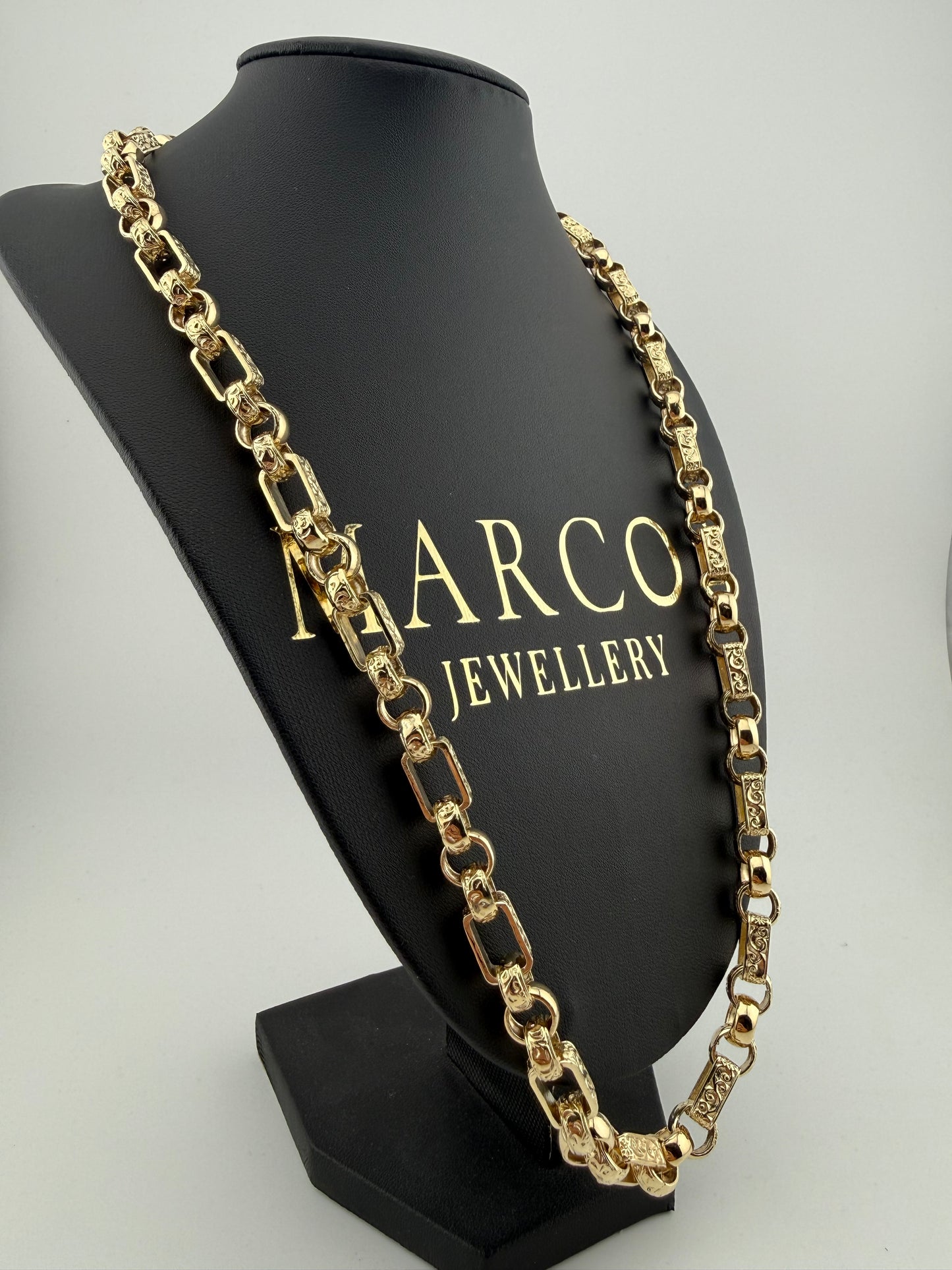 9ct Gold Gypsy Chain 25" 9.5mm 99g