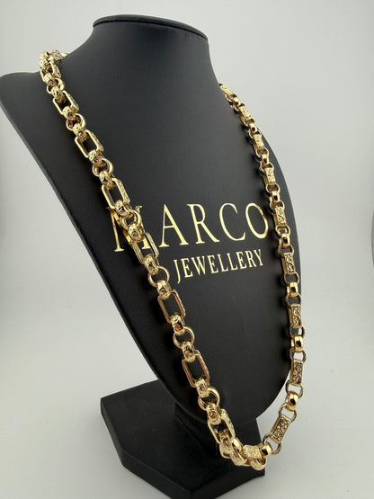 9ct Gold Gypsy Chain 25" 9.5mm 99g