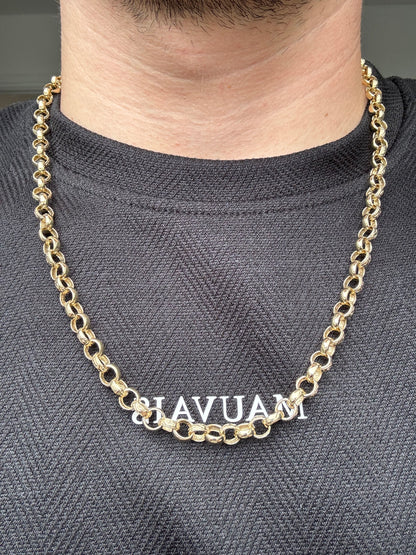 9ct Gold Belcher Chain 24.6" 8.5mm 42.9g