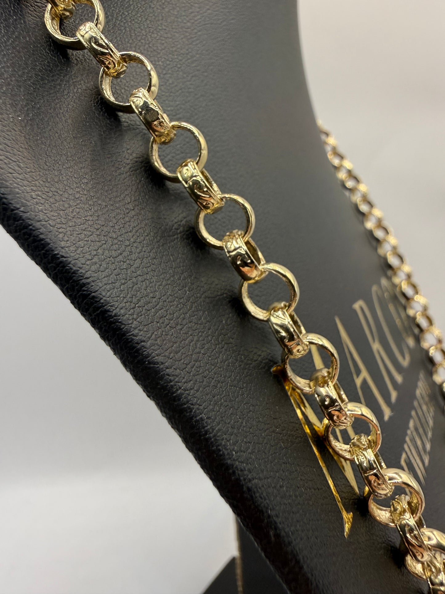 9ct Gold Belcher Chain 22.5" 7mm 38.5g